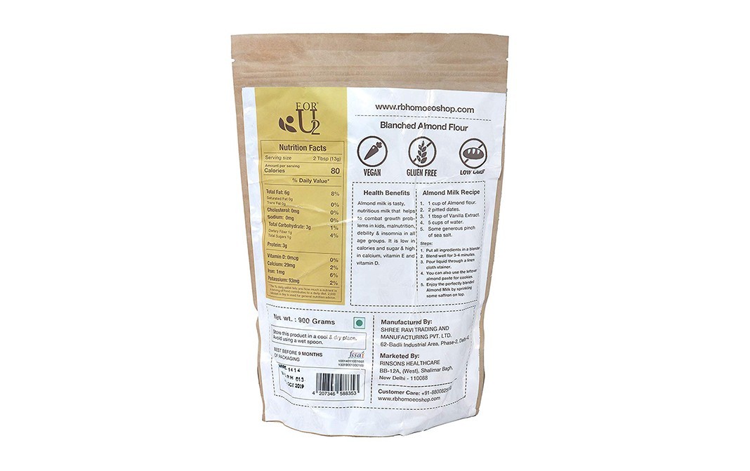 ForU2 Almond Flour California Made   Pack  900 grams